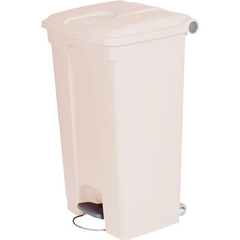 Poubelle à pédale sans couvercle - 48.3 x 39 x 79 cm - Blanc - Lot de 6 - Dbmark