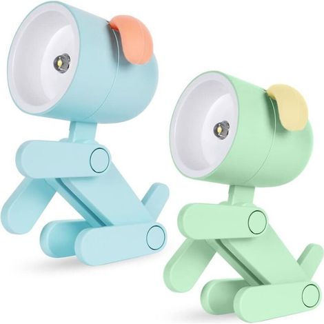Set mit 2 LED-Nachtlichtern in Hundeform für Kinder, verstellbare, tragbare Nachtlichter fürs Schlafzimmer und als Geschenk - Crezuo