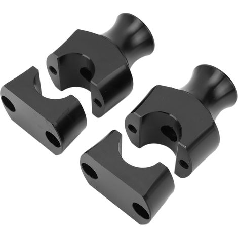 Lot de 4 rehausseurs de guidon de moto, fixation par collier, alliage d'aluminium, universels, remplacement, noir (1/5)