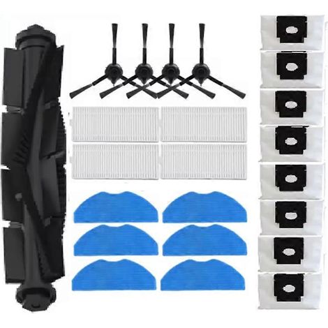 23-teiliges Zubehörset für 360 S8 Plus / EZVIZ RE4 Plus / RE5 Plus / RC3 Plus: Seitenbürste, HEPA-Filter, Reinigungstuch und Staubbeutel (1/5)