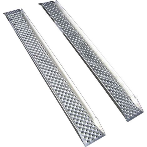 Jeu de 2 rampes droites en aluminium avec rebords (1/2)