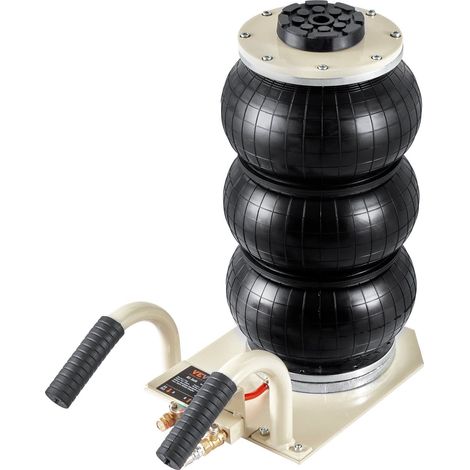 Cric pneumatique 3 tonnes avec triple coussin d'air et tubes en acier, levage rapide jusqu'à 450 mm pour voiture et garage (1/5)