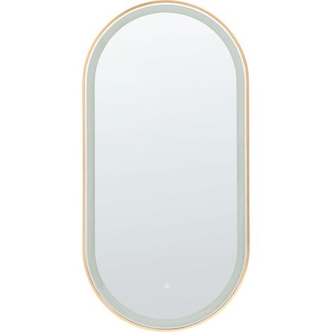 Specchio da parete a LED 120 x 60 cm argento Chiddes (1/5)