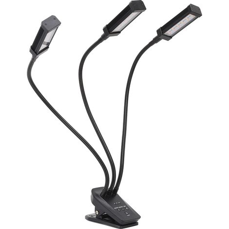 LED-Pflanzenlampe, 3-flammiges quadratisches Modell mit farbigem Licht, Klemme für Sukkulenten, Timer mit Speicherfunktion, Universalspannung 100–240 V, schwarz, europäischer Stecker (1/5)