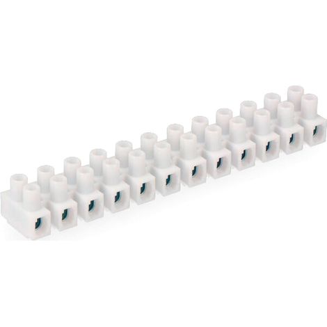 REGLETA DE CONEXION DE 6mm, 12 CONECTORES, HOMOLOGADA, BLANCA