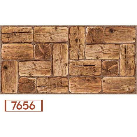 Pannelli 3D Rivestimento a parete in PVC effetto pietra, mosaico, legno Realistici e isolanti.-7656 (mis.960x479mm)