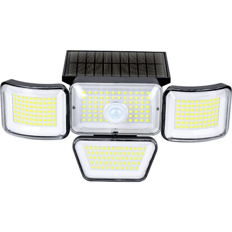 Lampe solaire d'extérieur, étanche, 3 modes d'éclairage, détecteur de mouvement, 278 LED, éclairage latéral, applique murale (1/4)