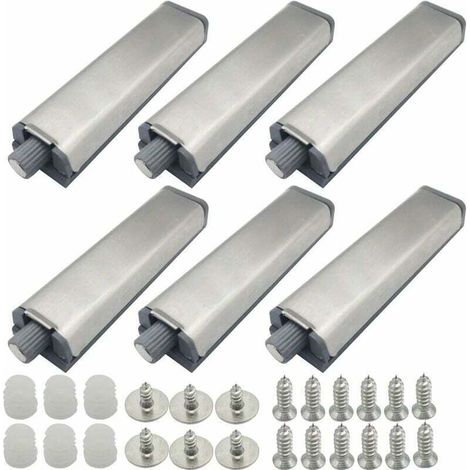Pieces Push to Open Magnetic Cabinet Door Push Open Push Cupboard Magnetic Closures for Cabinet System Buffer Hinge Latch Metal Closures Magnetic Latch (1/4)