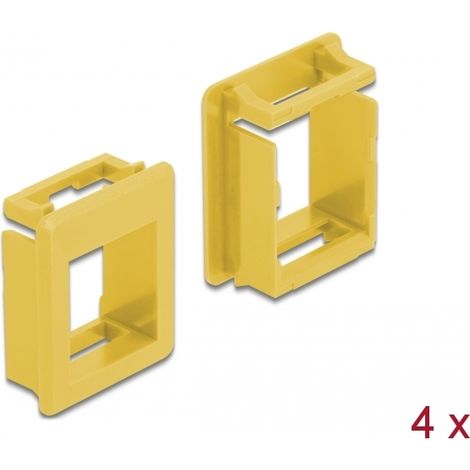 Delock Soporte Keystone para carcasas (4 unidades) amarillo