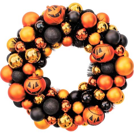 Couronne d'halloween,Couronne Sphère Citrouille d'automne (1/5)