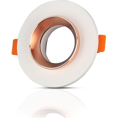 LED-Spot - Einbauleuchte - GU10 - IP20 - Weiß + Matt Rose Gold (1/5)