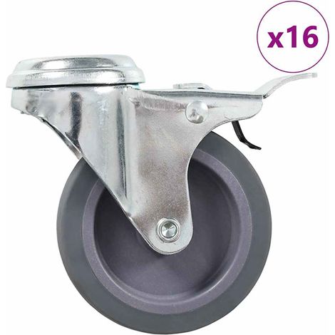 16 Stück Drehrollen mit Bohrloch 75 mm (1/5)