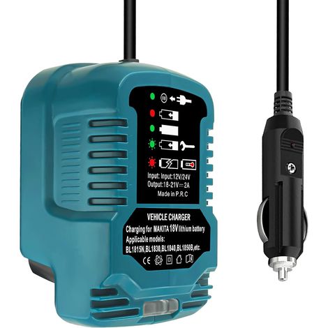 Mini chargeur de voiture pour batterie 18 V avec affichage LED, chargeur de voiture de rechange compatible avec 18 V BL1830 BL1840 BL1850 BL1860 (1/5)