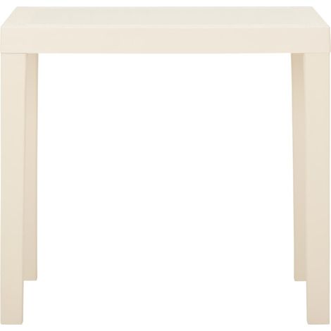 Maison Exclusive - Gartentisch Weiß 79x65x72 cm Kunststoff