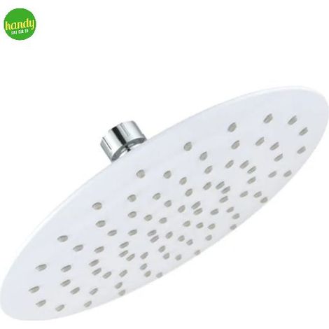 Soffione Tondo Ambra Bathroom Leaves In Abs Cromato E Bianco 1/2 - 22,5 X 22,5 Cm (1/2)