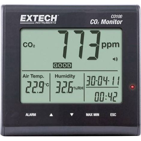 [GEBRAUCHT] B-Ware Extech CO100 Luftqualität Kohlendioxid Messgerät Gasmessgerät SIEHE FOTO (1/2)