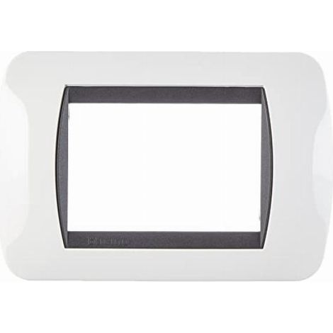 Placca 3 posti Bianco Scuro Bticino Living L4803PB