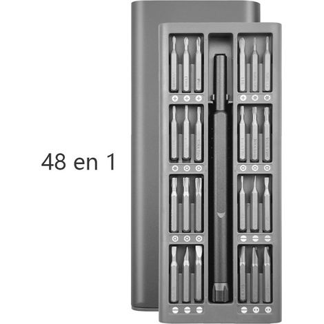 48 en 1 Kit Tournevis de Précision Magnétique, Précision Kit d'outils de Réparation Magnétique, Tournevis Outils de Réparation pour PC, Ordinateur Portable, Jouets électroniques, Appareil Photo (1/5)