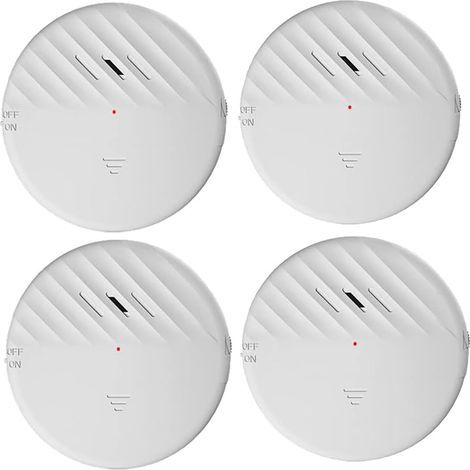 4 Packs 125dB Alarme de fenêtre de Porte avec capteur de Vibration Blanc Détecteur de cambriolage Fin et Fin avec indicateur LED à sensibilité réglable pour la sécurité à Domicile (1/5)