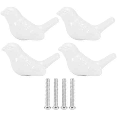 DEESSE SHOP-Hosie Poignées de Meuble en Céramique, Poignées de Tiroir en Forme d'oiseau, Boutons de Meuble, Tiroirs de Placards, Coffres de Cuisine pour Armoires (1/5)