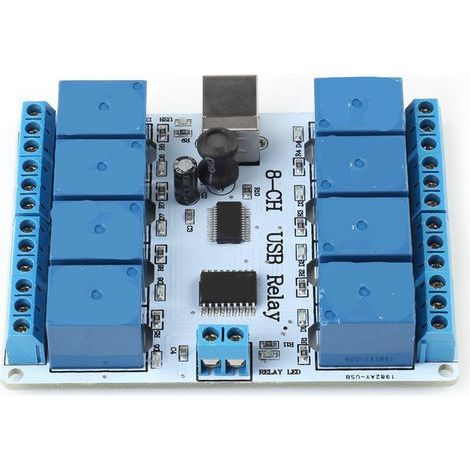 8-Kanal-USB-Relais, robuste Relaisplatine Typ B, Platine für Roboterautomatisierung (1/5)
