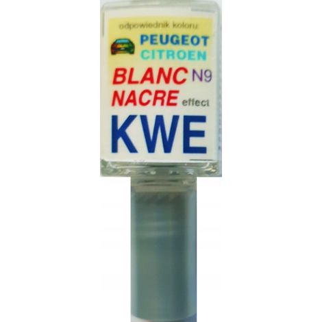 Peugeot citroen blanc nacre KWE peinture voiture réparation rayures 10ml ARA (1/5)