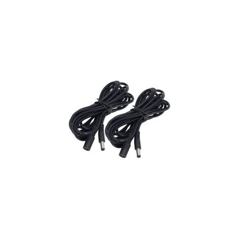Rallonge de lumière solaire 2 pièces 5,5 x 2,1 mm Tension 12V/24V Câble cuivre 24AWG Longueur 2,9 mètres Pour systèmes d'éclairage CC - DC12V