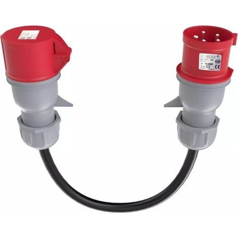 Pour Tesla modèle X S Y 5 broches rouge CEE 32A mâle vers 16A femelle CEE adaptateur chargeur rallonge connecteur 400V prise à-0.5m (1/4)
