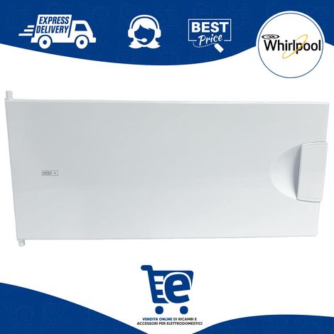 Sportello Porta Completa Evaporatore Freezer Congelatore Frigorifero Smeg Whirlpool Ariston, Dimensioni: 506x227x48 (mm) per Modelli: ARC S29 WME WM FAB28 (1/5)