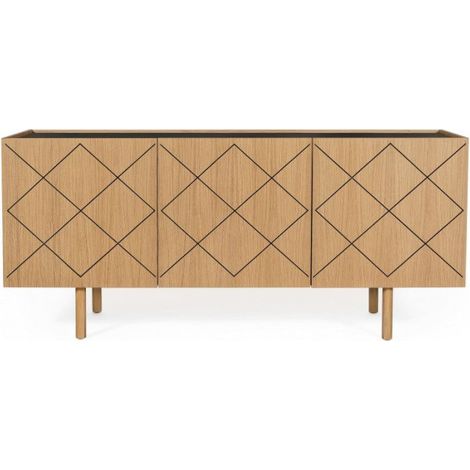 Buffet Design en Bois Massif "Porto" 175cm Chêne (1/5)