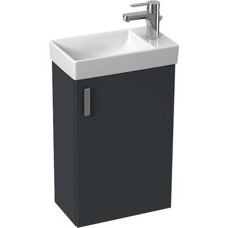Jika Petit - Handwaschbecken mit Unterschrank 41x66x23 cm, grau H45J5111753011 (1/3)