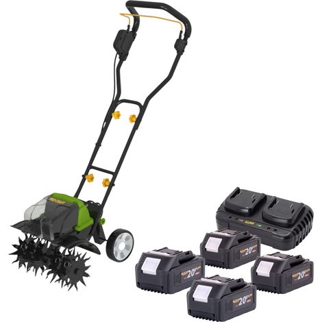 Procraft CT20/2bb Akku Kultivator 40 V ( 2x 20 V ) 360 mm Brushless + 4x Akku 4,0 Ah + Ladegerät (1/3)