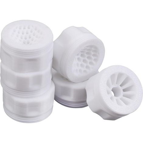 6 Pièces Filtre Robinet la Cuisine en Plastique Blanc (1/5)