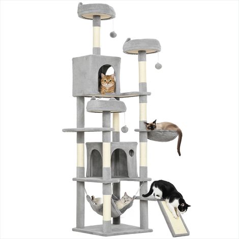 Arbre à chat en panneaux de particule Peluche 48 x 48 x 192 cm (1/5)