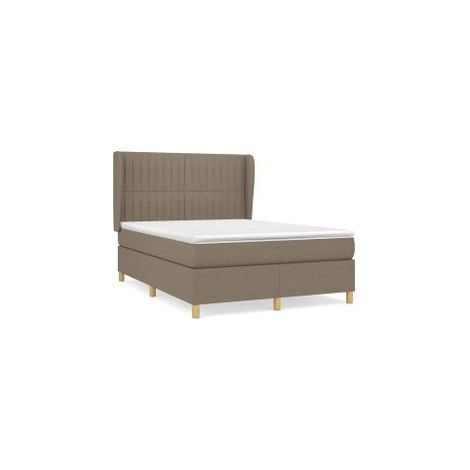 Sommier à lattes de lit avec matelas Taupe 140x200 Tissu (1/5)