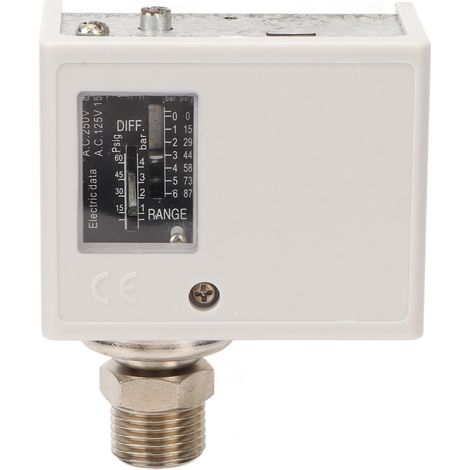 Pressostat SPC-106E pour chaudières, compresseurs d'air, séchoirs frigorifiques et refroidisseurs (contrôleur de pression 6 kg, AC125V/AC250V, interface 4 voies) (1/5)