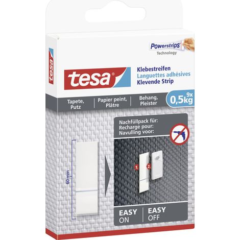 tesa Klebestreifen Traglast 500 g, 9 Stück Klebepads