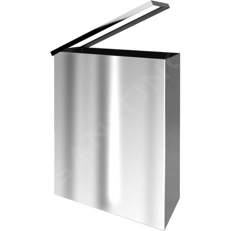 Sapho - Poubelle mural 25 l, inox poli XP007 (1/2)