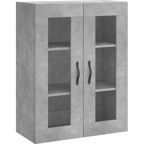 Maison Exclusive - Mobile a Parete Grigio Cemento 69,5x34x90 cm Legno Multistrato (1/5)