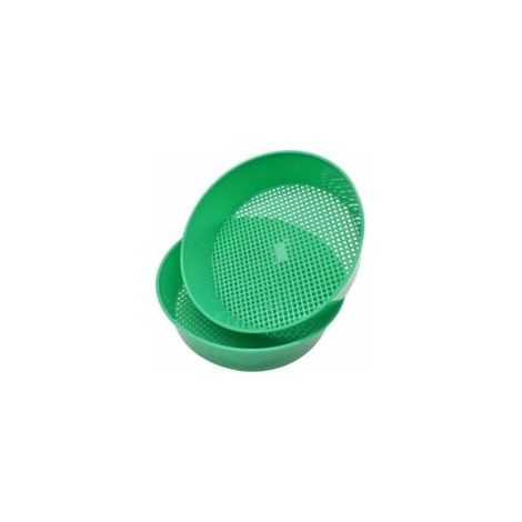 Lot de 2 Tamis de Jardin en Plastique pour Jardin, Pierre, Sable, Sol, semis, Treillis, Outils de Jardinage, Jardinage, Plantes, semis, Filtre à grès - Outil Vert (1/5)