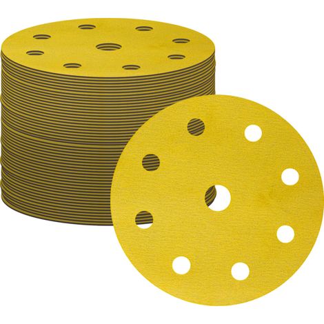 STIER Schleifscheiben Universal D125 / P150 / 8-Loch / 50 Stk., Schleifpapier, Exzenterschleifpapier, Exzenterschleifscheiben, 125mm