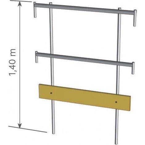 DUARIB - Garde-corps de montage d'extremité - pour échafaudage MULTI 4X - acier galvanisé