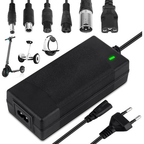 Chargeur Trotinette Electrique, 42V 2A Chargeur Trottinette, Chargeurs de Scooter, Chargeur Hoverboard avec 4 Ports, Chargeurs de Batterie pour M365 et Ninebot ES1 ES2, Scooter Électrique (EU) (1/5)