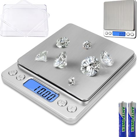 Balance de précision pour bijoux et cuisine, précision 0,1 g - 500 g, écran LCD (1/5)