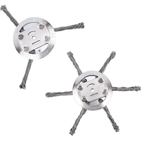 Gemischtes Set: 3 + 6 Schneidköpfe aus verdrilltem Stahldraht für akkubetriebene Freischneider (1/5)