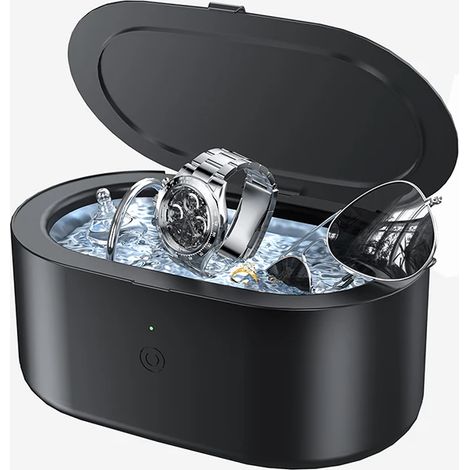 Ce nettoyeur à ultrasons de 600 ml peut être utilisé pour nettoyer des bijoux, polir des verres, des montres, des rasoirs, des prothèses dentaires, etc. (1/5)
