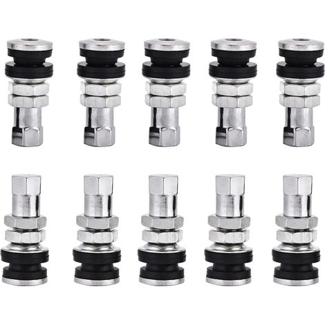 10 tiges de valve de pneu à visser, tiges de pneu, métal pour moto et voiture
