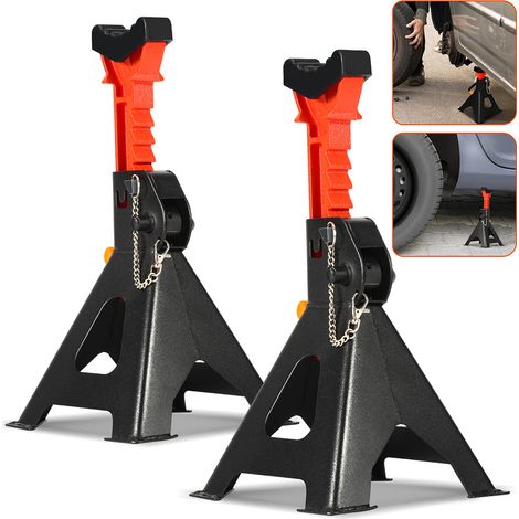 Wolketon 2x cavalletti per cric 3T pieghevoli e regolabili per SUV/van/caravan