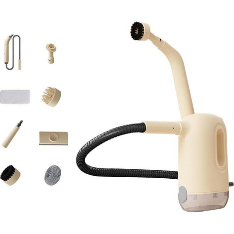 Nettoyeur à vapeur portable 120°C, 3,0 bar, pour cuisine, climatisation, réfrigérateur, canapé, 1200W, 5 têtes de brosse, capacité 300ml