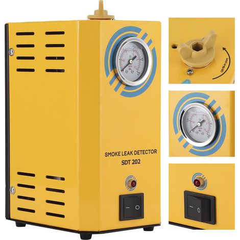 Détecteur de fuite de fumée automobile SDT-202 pour diagnostic du circuit d'admission, échappement et refroidissement, testeur d'étanchéité de conduits, outil de repérage de fuites, 12V, usage profess (1/5)